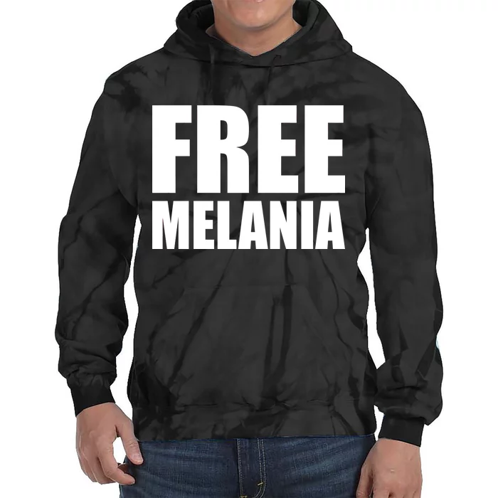 Free Melania Bold Text Tie Dye Hoodie