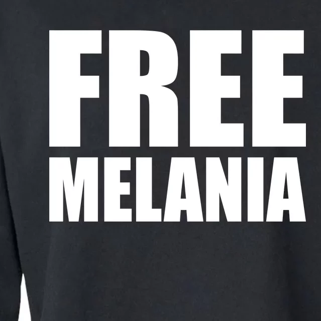 Free Melania Bold Text Cropped Pullover Crew