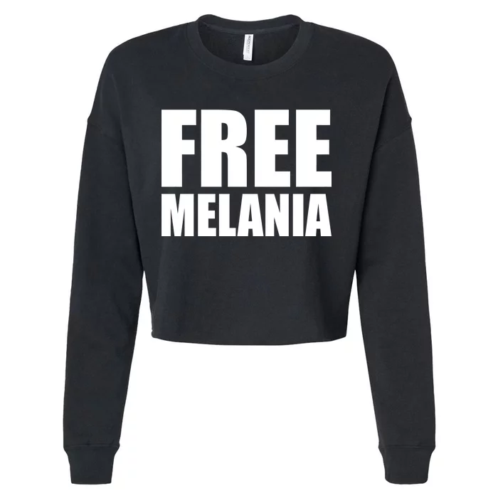 Free Melania Bold Text Cropped Pullover Crew