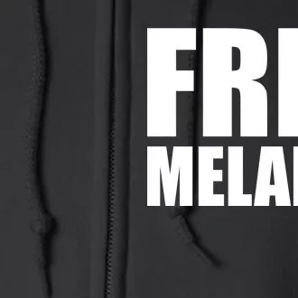 Free Melania Bold Text Full Zip Hoodie