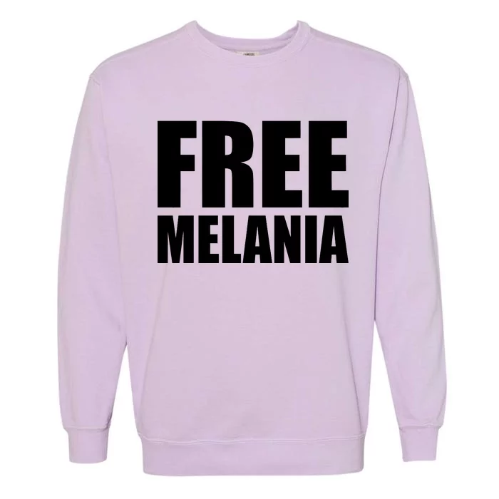 Free Melania Bold Text Garment-Dyed Sweatshirt