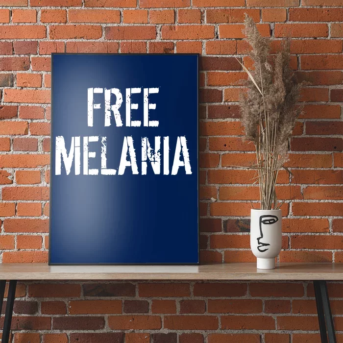 Free Melania Funny Distressed Logo Poster