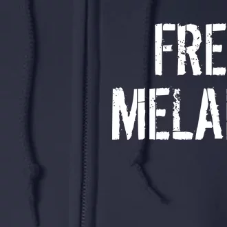 Free Melania Funny Distressed Logo Full Zip Hoodie