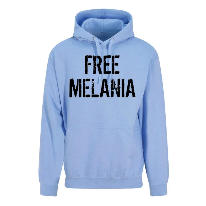 Free Melania Funny Distressed Logo Unisex Surf Hoodie