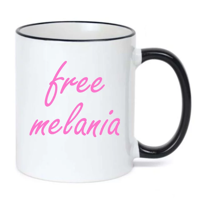 Free Melania Pink Script Logo Black Color Changing Mug