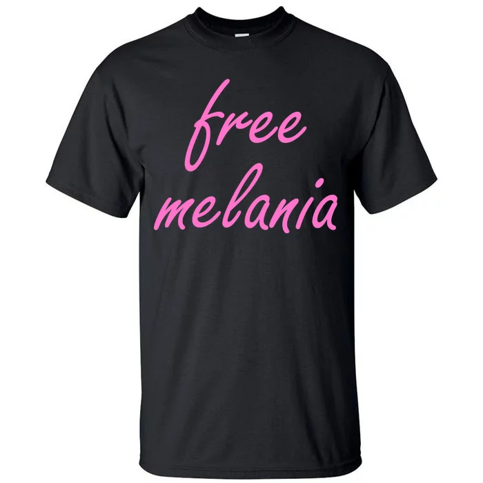 Free Melania Pink Script Logo Tall T-Shirt