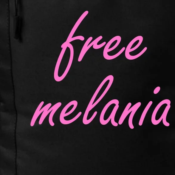 Free Melania Pink Script Logo Daily Commute Backpack