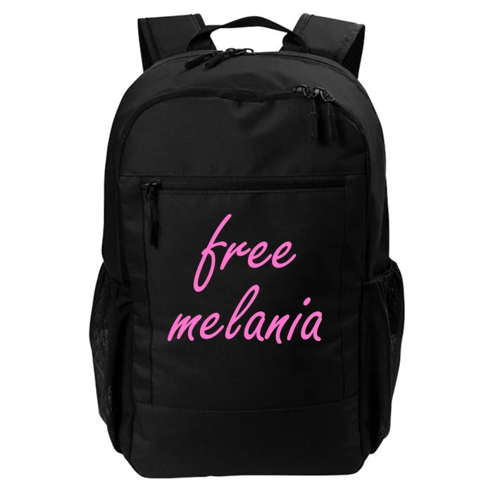 Free Melania Pink Script Logo Daily Commute Backpack