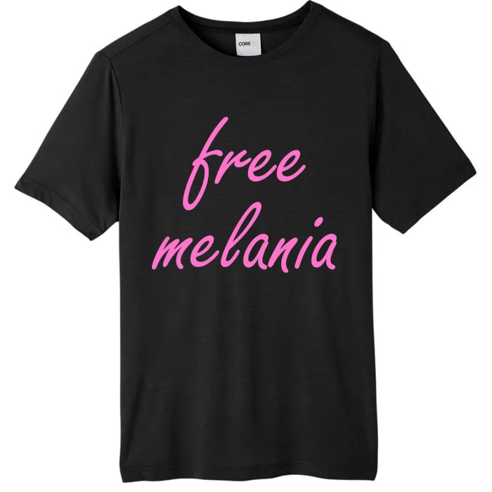 Free Melania Pink Script Logo ChromaSoft Performance T-Shirt