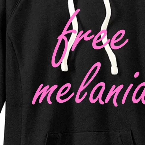 Free Melania Pink Script Logo Women's Fleece Hoodie