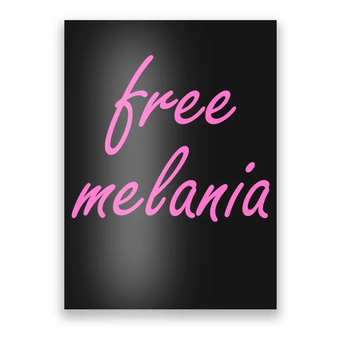 Free Melania Pink Script Logo Poster