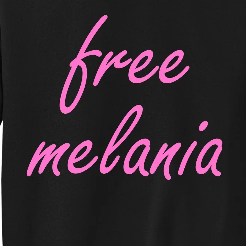 Free Melania Pink Script Logo Tall Sweatshirt