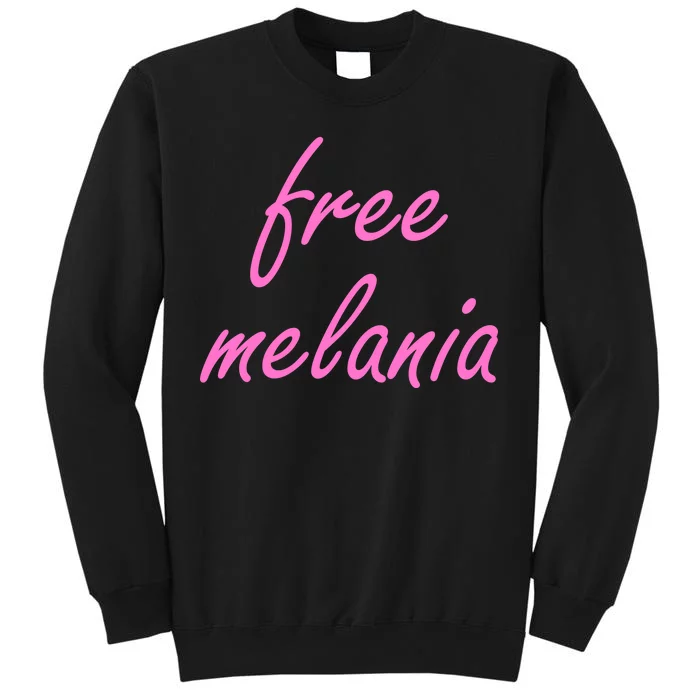 Free Melania Pink Script Logo Tall Sweatshirt