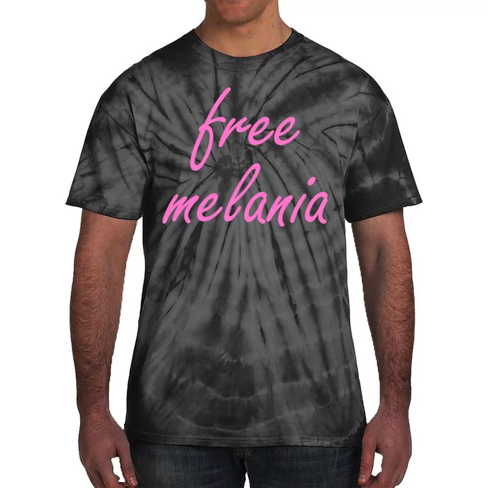 Free Melania Pink Script Logo Tie-Dye T-Shirt