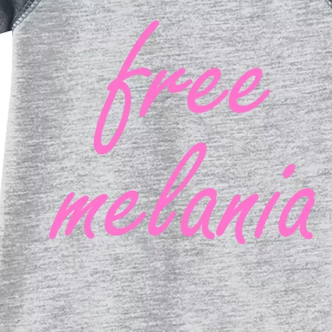 Free Melania Pink Script Logo Infant Baby Jersey Bodysuit