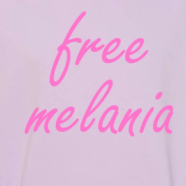 Free Melania Pink Script Logo Garment-Dyed Sweatshirt