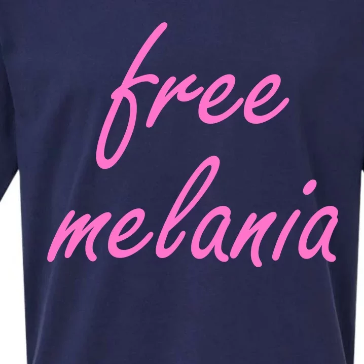 Free Melania Pink Script Logo Sueded Cloud Jersey T-Shirt