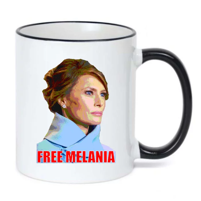 Free Melania Red Photo Black Color Changing Mug