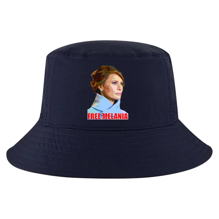 Free Melania Red Photo Cool Comfort Performance Bucket Hat