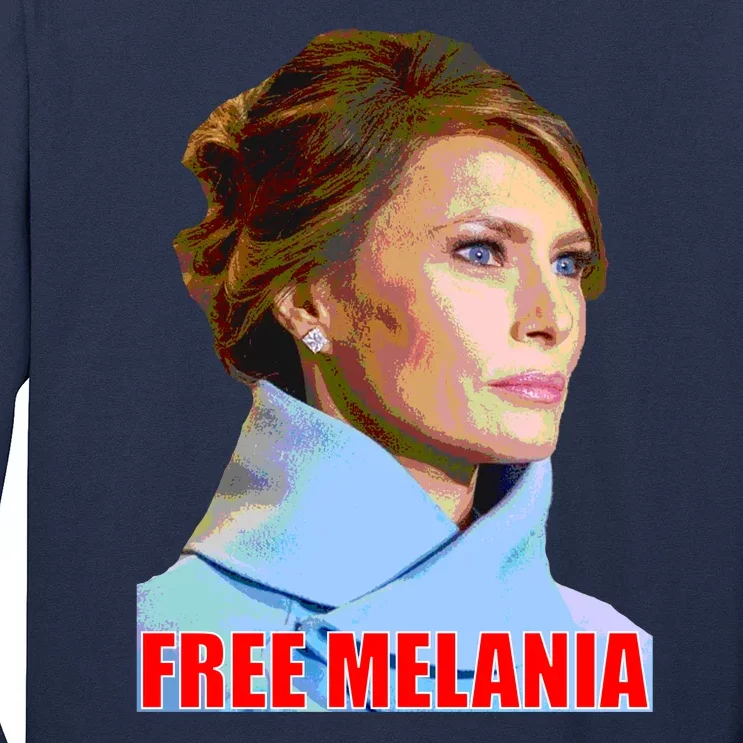 Free Melania Red Photo Long Sleeve Shirt