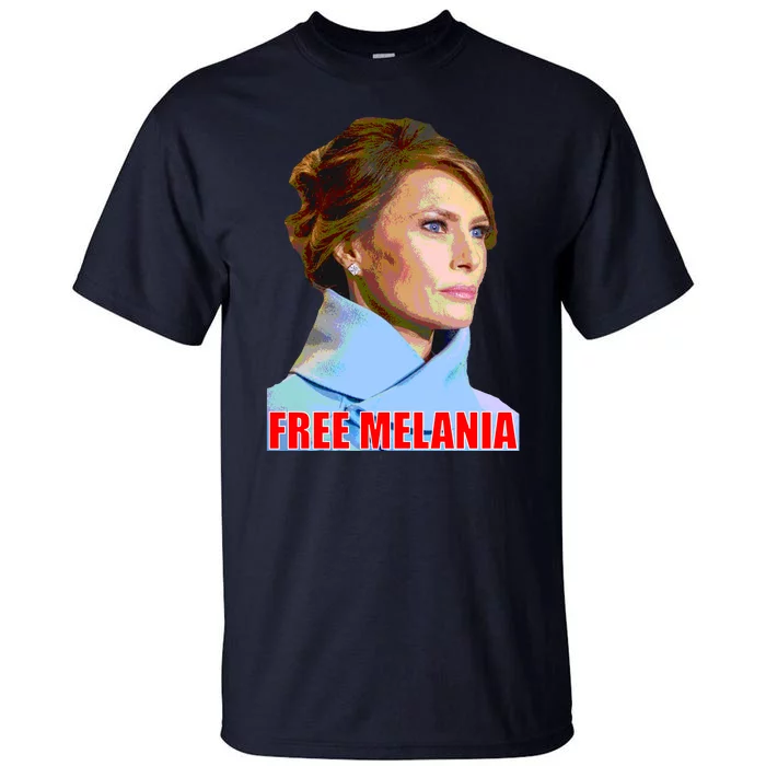 Free Melania Red Photo Tall T-Shirt