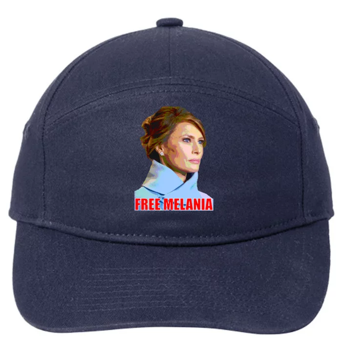 Free Melania Red Photo 7-Panel Snapback Hat