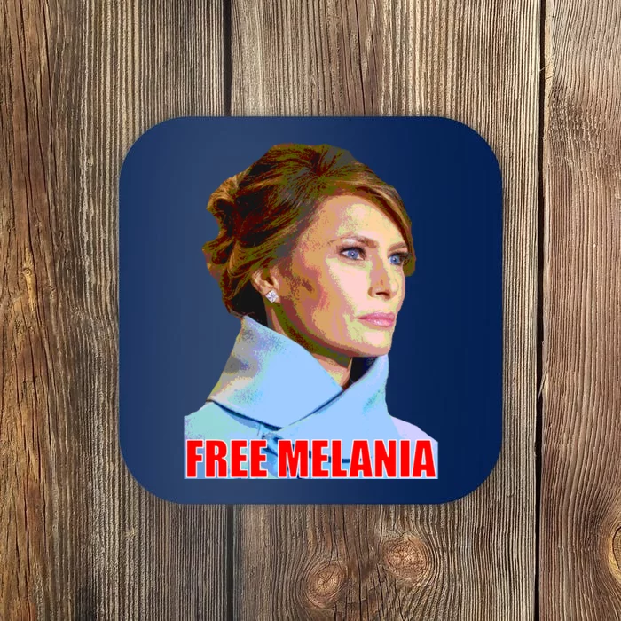 Free Melania Red Photo Coaster