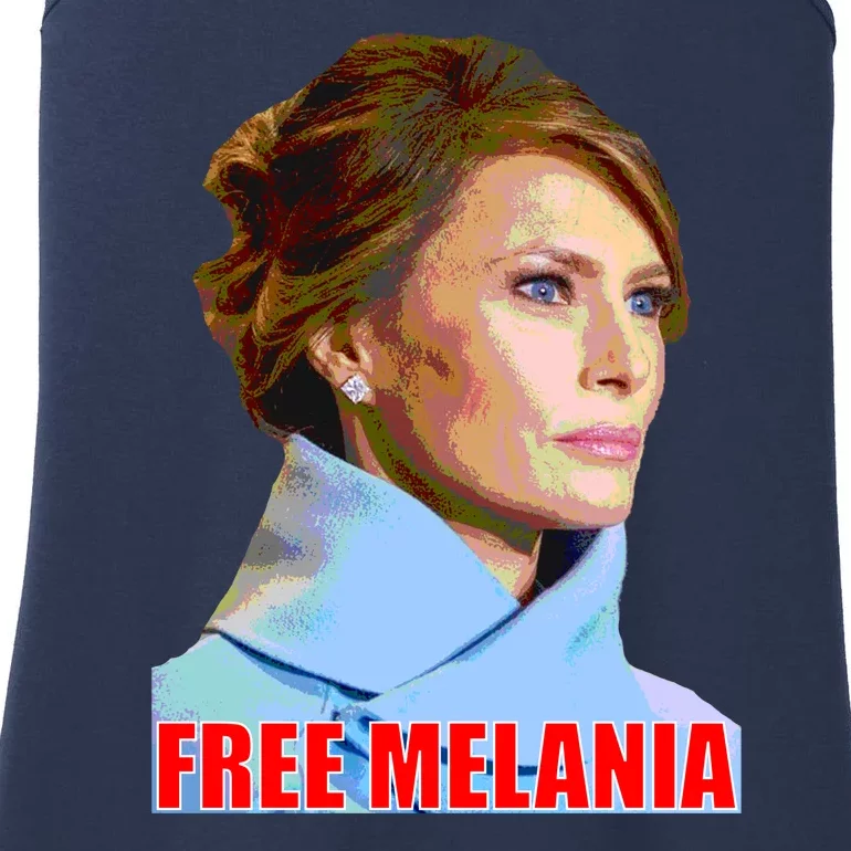 Free Melania Red Photo Ladies Essential Tank