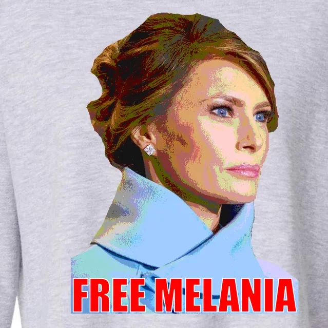 Free Melania Red Photo Cropped Pullover Crew