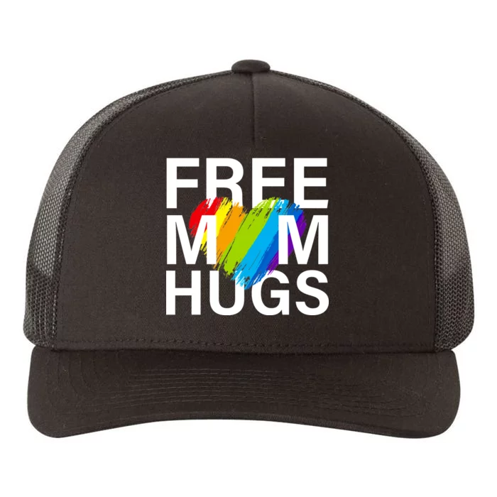 Free Mom Hugs LGBT Heart Yupoong Adult 5-Panel Trucker Hat