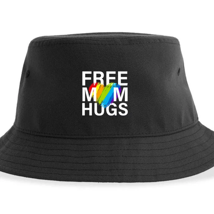 Free Mom Hugs LGBT Heart Sustainable Bucket Hat