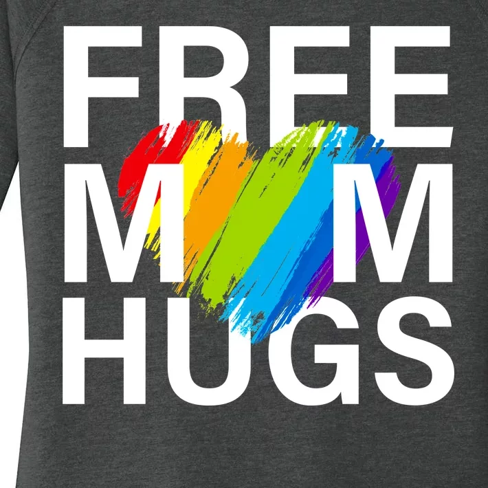 Free Mom Hugs LGBT Heart Women's Perfect Tri Tunic Long Sleeve Shirt