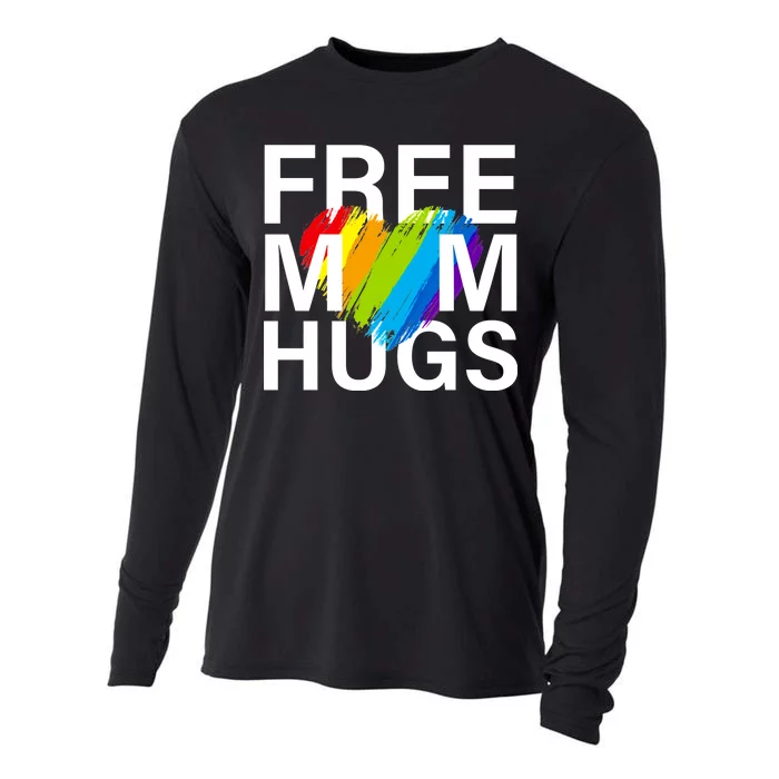 Free Mom Hugs LGBT Heart Cooling Performance Long Sleeve Crew