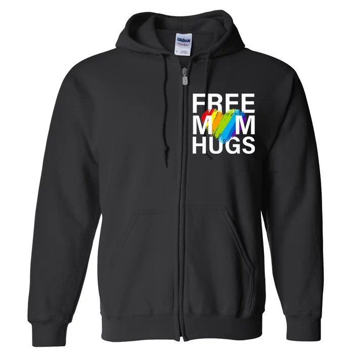 Free Mom Hugs LGBT Heart Full Zip Hoodie