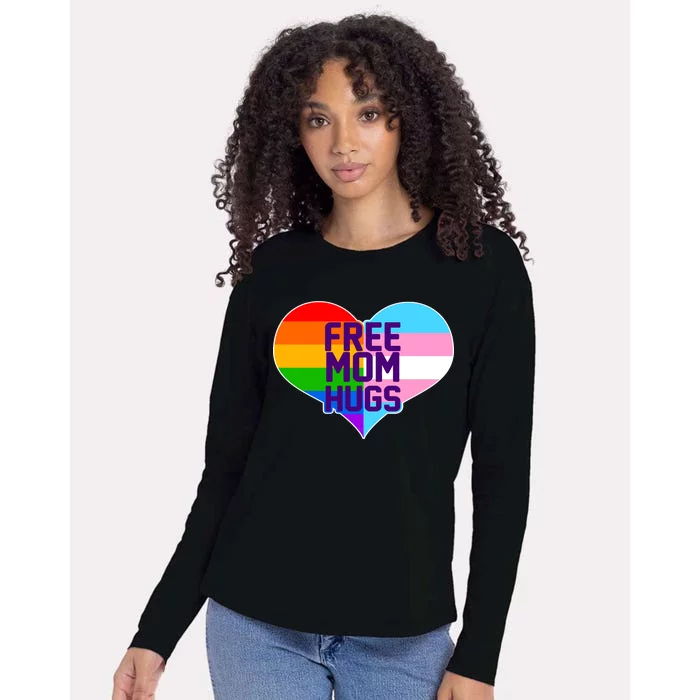 Free Mom Hugs LGBT Support Womens Cotton Relaxed Long Sleeve T-Shirt