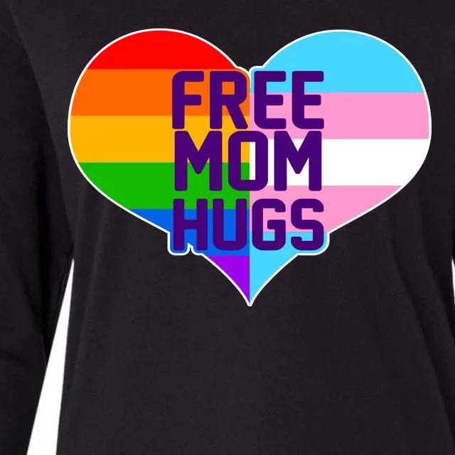 Free Mom Hugs LGBT Support Womens Cotton Relaxed Long Sleeve T-Shirt