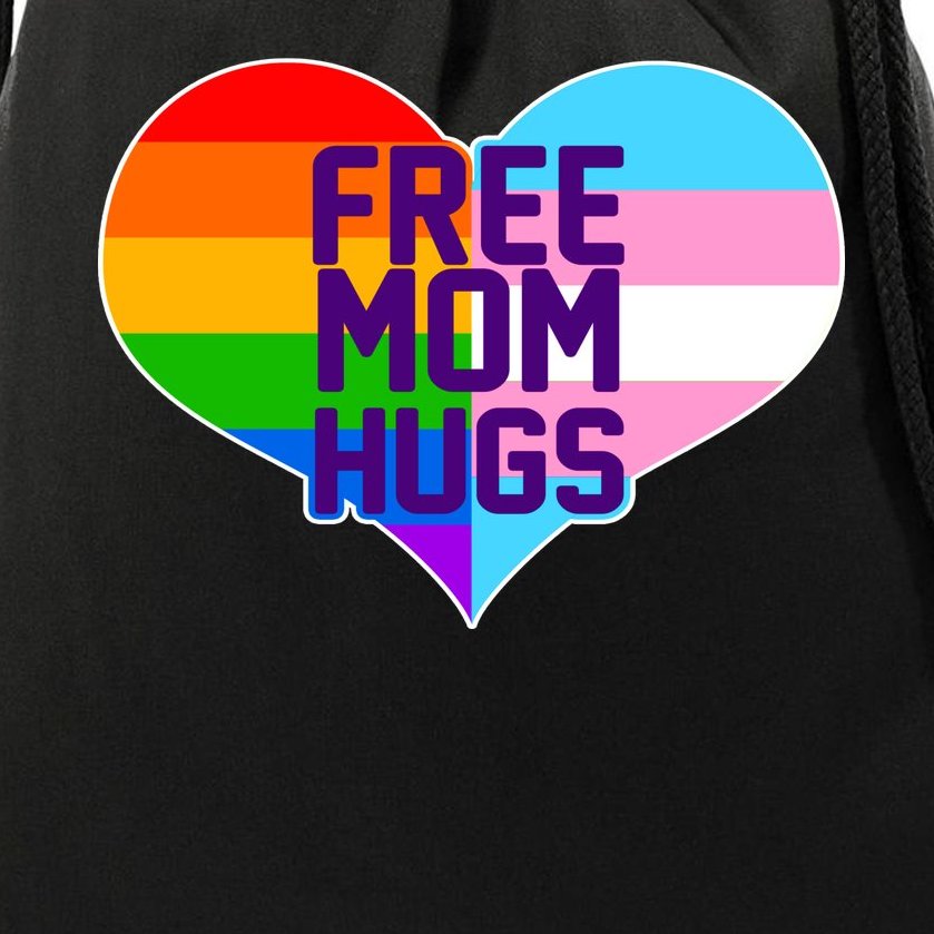 Free Mom Hugs LGBT Support Drawstring Bag