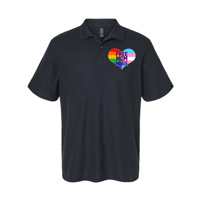 Free Mom Hugs LGBT Support Softstyle Adult Sport Polo