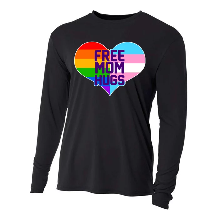 Free Mom Hugs LGBT Support Cooling Performance Long Sleeve Crew