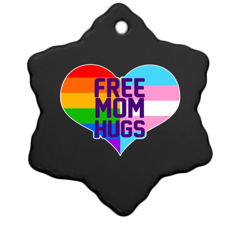 Free Mom Hugs LGBT Support Christmas Ornament