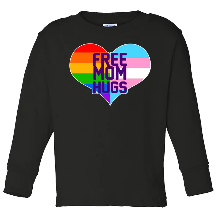 Free Mom Hugs LGBT Support Toddler Long Sleeve Shirt