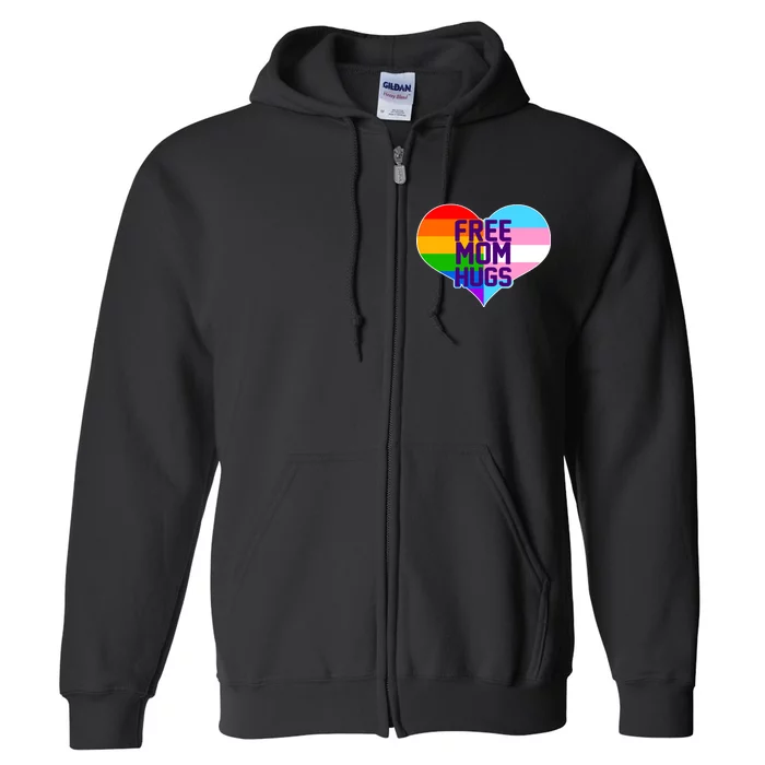 Free Mom Hugs LGBT Support Full Zip Hoodie