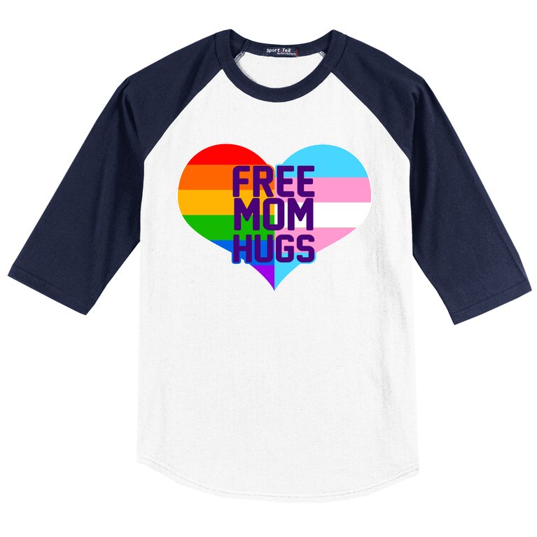 Free Mom Hugs LGBT Support Baseball Sleeve Shirt