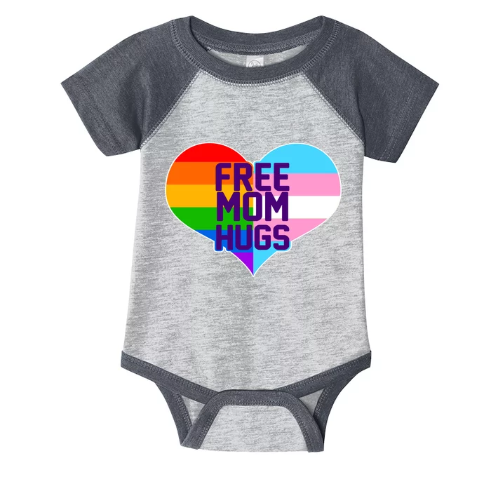 Free Mom Hugs LGBT Support Infant Baby Jersey Bodysuit