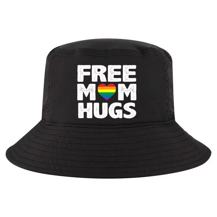 Free Mom Hugs Pride Cool Comfort Performance Bucket Hat