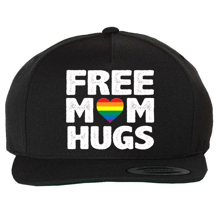 Free Mom Hugs Pride Wool Snapback Cap