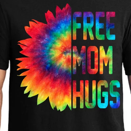 Free Mom Hugs Tie Dye Sunflower Pajama Set