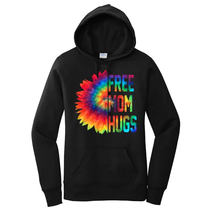 Free Mom Hugs Tie Dye Sunflower Women's Pullover Hoodie