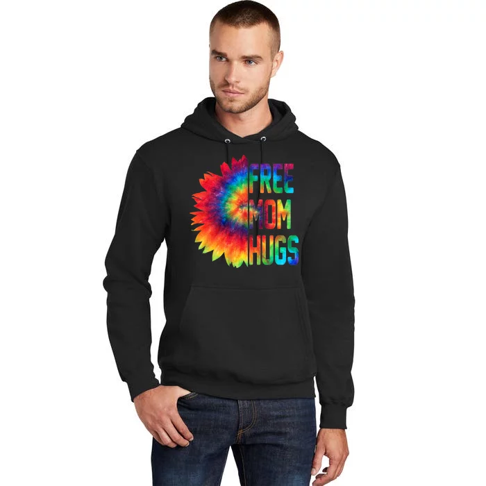 Free Mom Hugs Tie Dye Sunflower Tall Hoodie