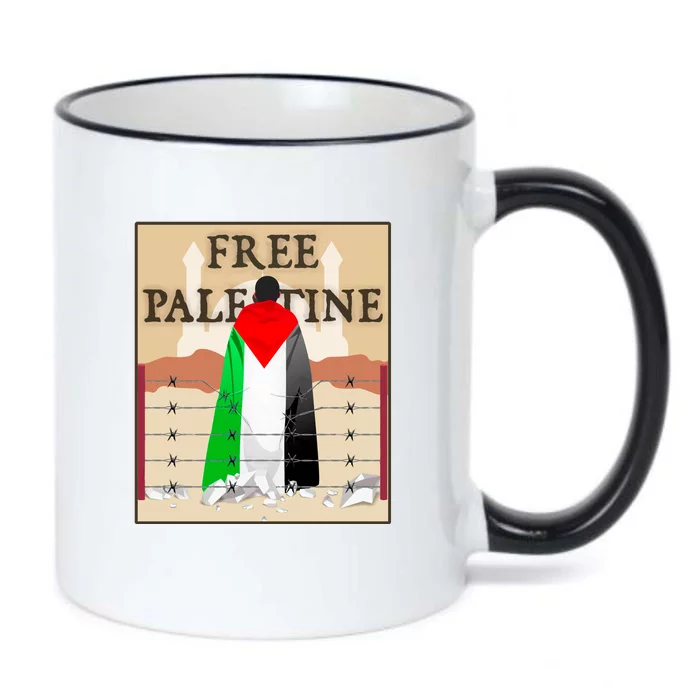 Free Palestine Black Color Changing Mug